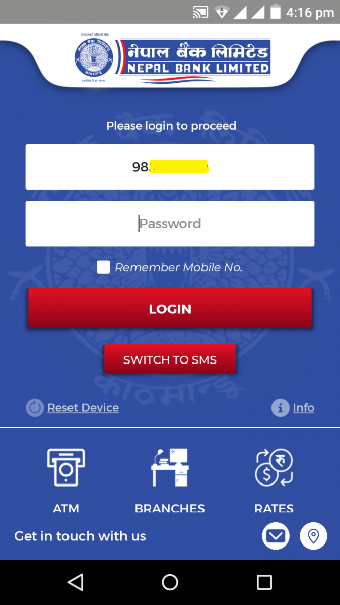 Nepal Bank Mobile Banking Login Portal